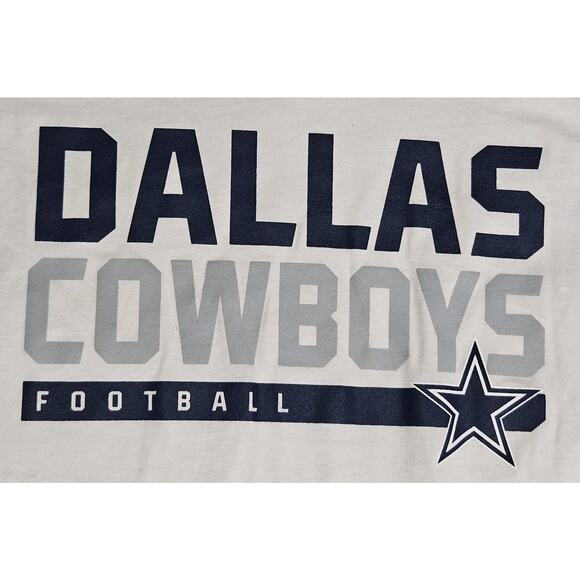 Dallas Cowboys Long Sleeve Shirt Fanatics Americas Team White Blue Logo Mens 4X - Picture 3 of 8